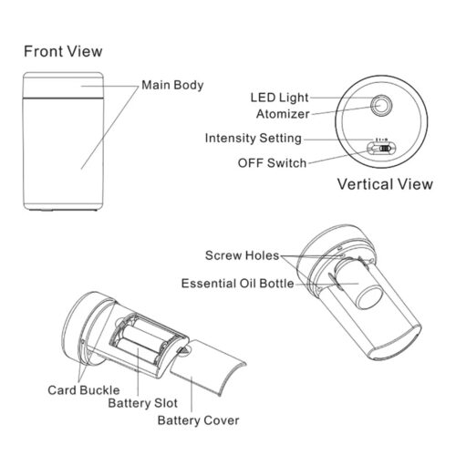 Home Air Freshener Oil Diffuser▕  Waterless Diffuser White - Image 7