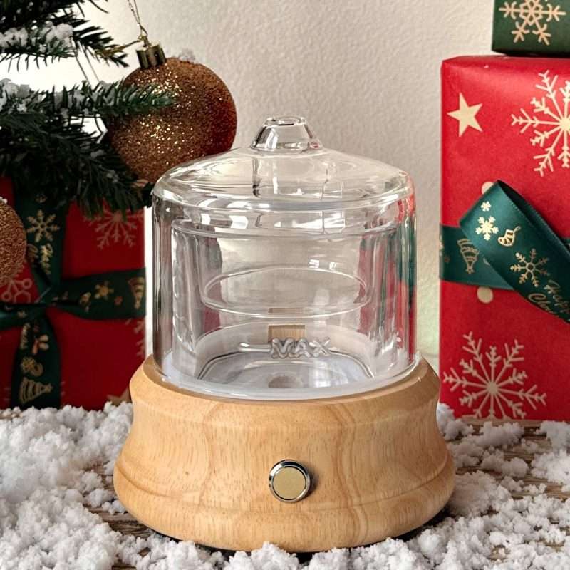 World First Glass Aroma Diffuser Natural Wood Base