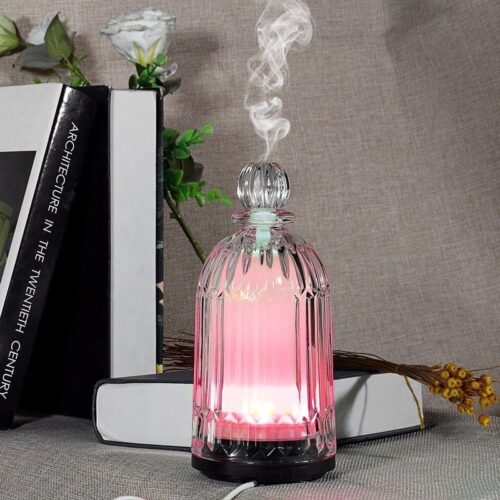 120ML Cool Mist Glass Humidifier▕ Black Base - Image 2