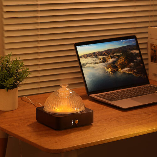 Glass Reservoir Essential Oil Diffuser▕ Black Base - Image 4