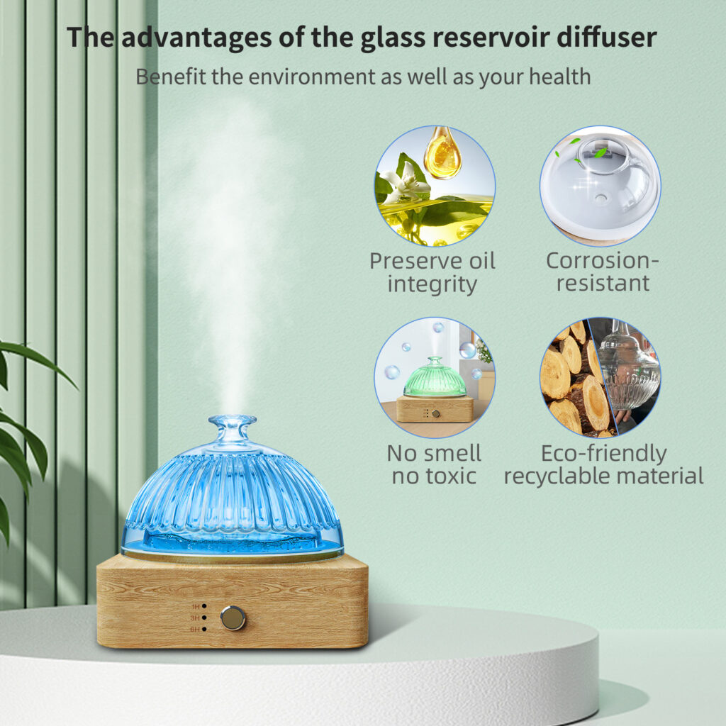 Glass reservoir diffuser