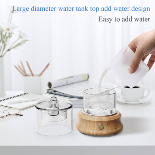 World First Glass Water Tank Diffuser with Natural Wood Base - Image 7