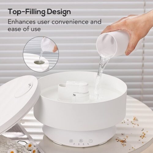 1.6L Ultrasonic Diffuser Detachable Humidifier w/ Remote Control in White - Image 4