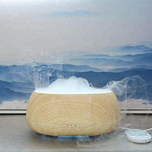 Sea Cloud Aroma Diffuser Remote Control Humidifier | Light Wood - Image 3