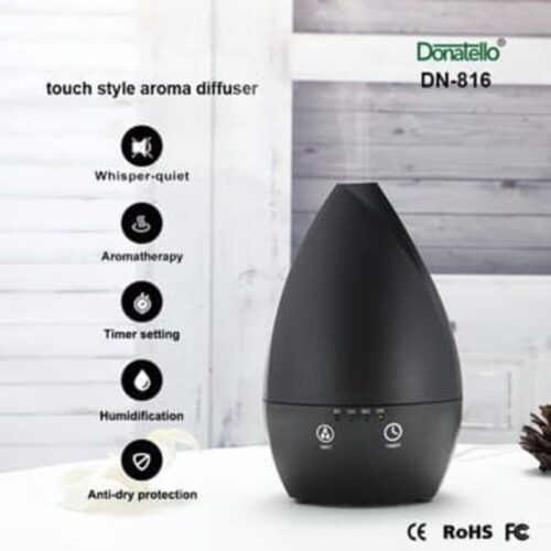 Flower Shape Ultrasonic Aroma Diffuser 200ml Black Aromatherapy Humidifier - Image 5