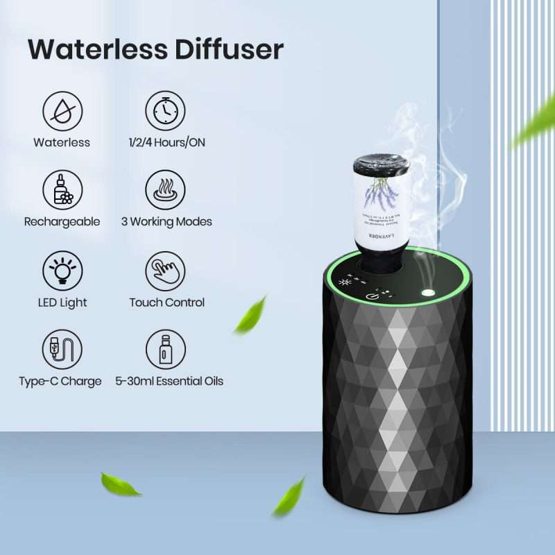 Portable USB Electric Waterless Car Air Freshener Diffuser