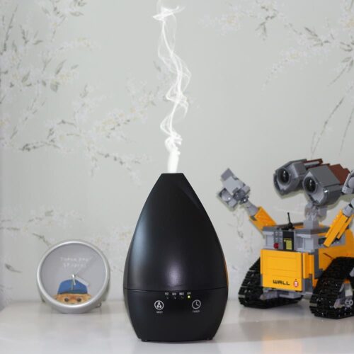 Flower Shape Ultrasonic Aroma Diffuser 200ml Black Aromatherapy Humidifier - Image 2