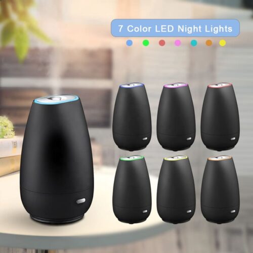 Car Essential Oil Diffuser with Dual Button 60ml Black - Image 6