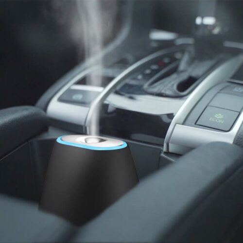 Car Essential Oil Diffuser with Dual Button 60ml Black - Image 2