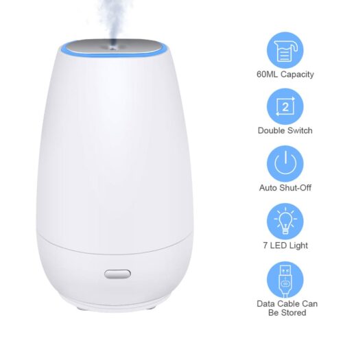 Portable USB Car Diffuser▕ Double Switch White - Image 9