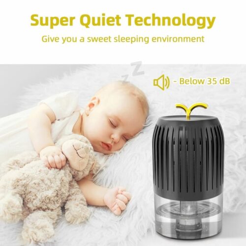 1L Black Home Dehumidifier for Small Room - Image 4