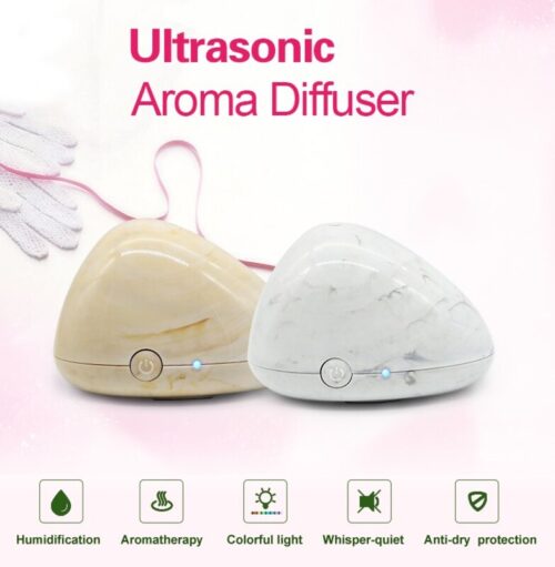 Small Portable Aroma Diffuser | USB Marble Grain - Image 2